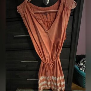 Bass Vibrant Coral Cotton dress